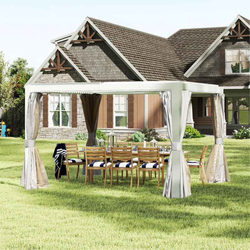 Pergola d'extérieur 10 x 12 pi avec persiennes réglables