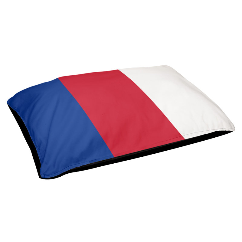 Coussin de lit pour chien Cincinnati, Petit (l 28 po x P 18 po x H 6 po), Rouge