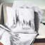 Coussin décoratif silhouette de barcelone cityscape painting-1052364737