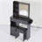 29.2" Small Size Left Drawer Desktop Vanity Table + Cushioned Stool