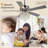 Trogdon 52 Inch Crystal Ceiling Fan with Lights and Remote, , 6 Speeds DC Motor Modern Glam Chandelier Ceiling Fan-1765691240