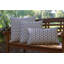 Housse de coussin et insert rectangulaire Liza en bleu / blanc / rouge