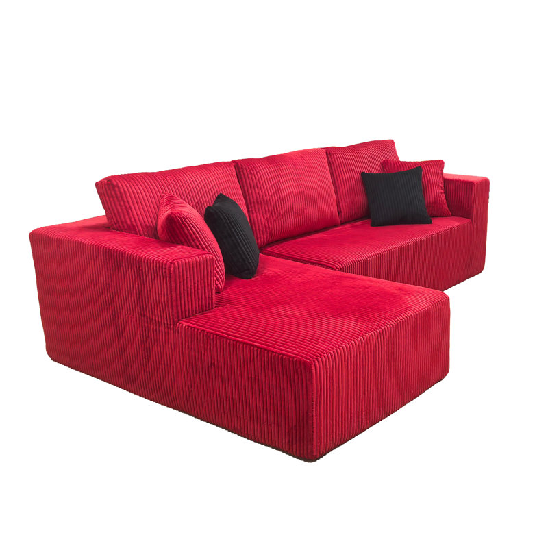 Canapé modulaire Fogshire, Orienté à gauche (vu de face), Rouge