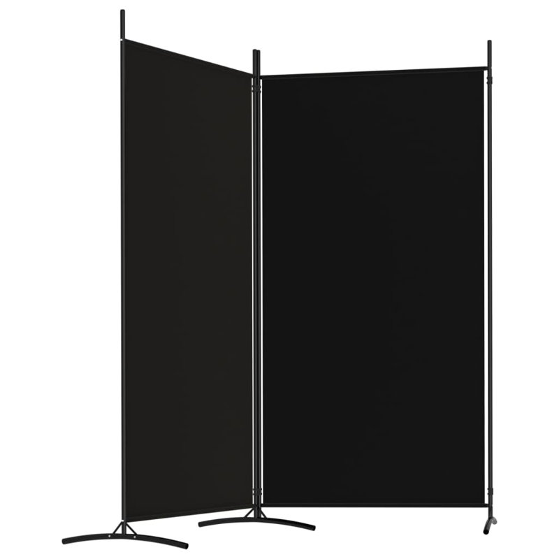Abdisamad 3 Panel Room Divider, Black, 2, 180cm H x 175cm W