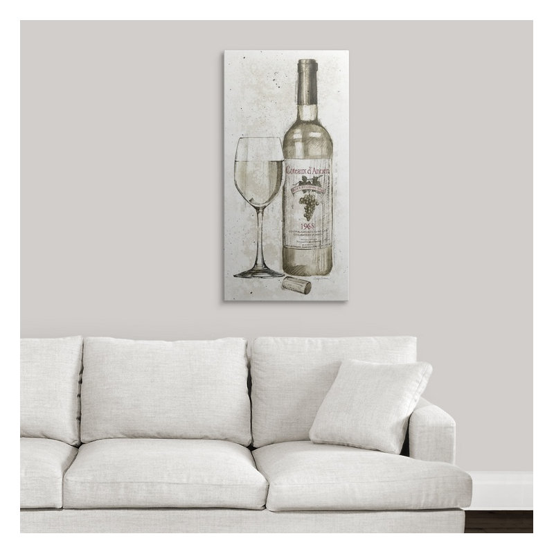 «Pencil Wine II» par Avery Tillmon, impression, Cadre noir, H 56 po x l 32 po x P 1 po