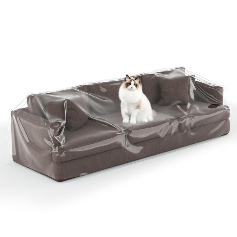 Housse transparente et épaisse résistante à l'eau pour canapé / canapé, housses de protection en plastique imperméables pour canapé, housse de canapé en vinyle pour éviter les rayures par les chiens et les chats