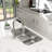 Karran Profile 32 inch Undermount 18 Gauge Low Divider Double Bowl Stainless Steel Kitchen Sink with Accessories