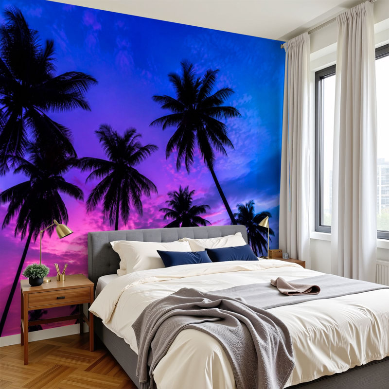 Papier peint adhésif auto-adhésif moderne pour la chambre à coucher L 69 po x l 96 po Peel and Stick
