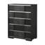 Ensemble de chambre à coucher à panneaux en bois 4 pièces Andehsha-1283371294