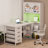 L-Shaped Computer Desk with Built-In Electrical Outlet-738277994