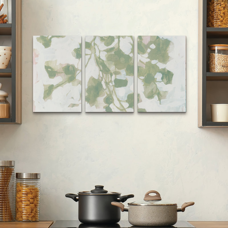 3 Panel Wall Art Set - Danhui Nai 'Dancing Shadows' Canvas Wall Art for Living Room, Bedroom, or Office Decor by 