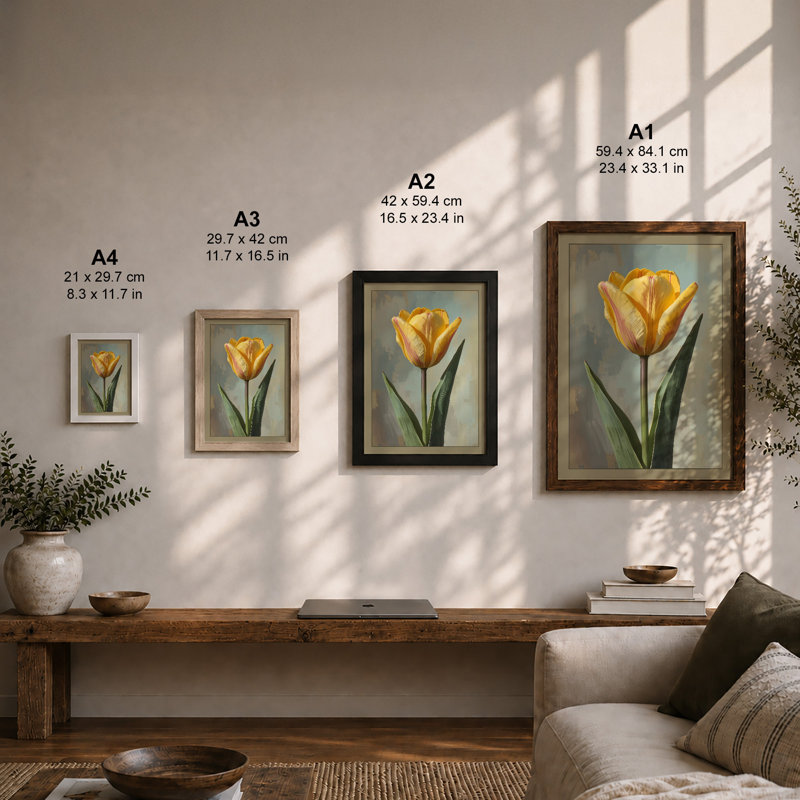 Golden Tulip Botanical - Print, Unframed, A1 - 84.1 x 59.4 cm