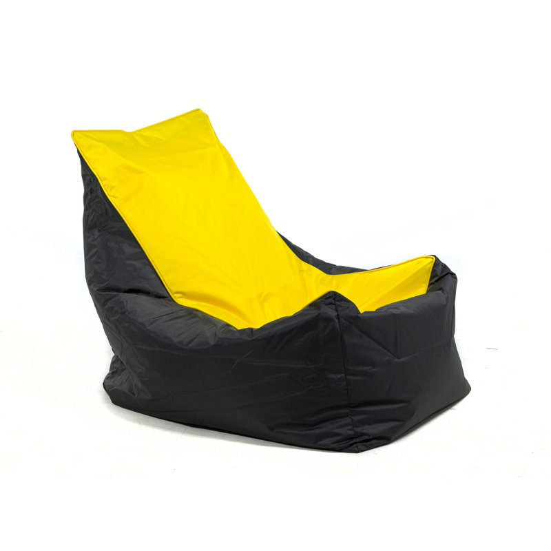 Outdoor Friendly Refillable Classic Bean Bag, Yellow/Grey