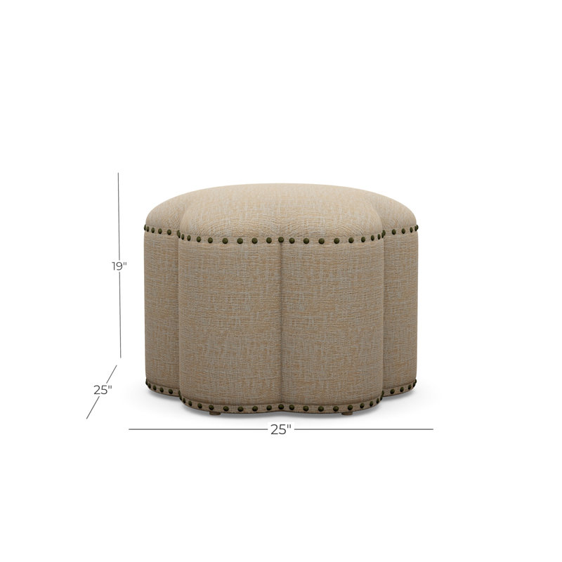 Kate 25" Ottoman, Churchill 351902, Antique Brass