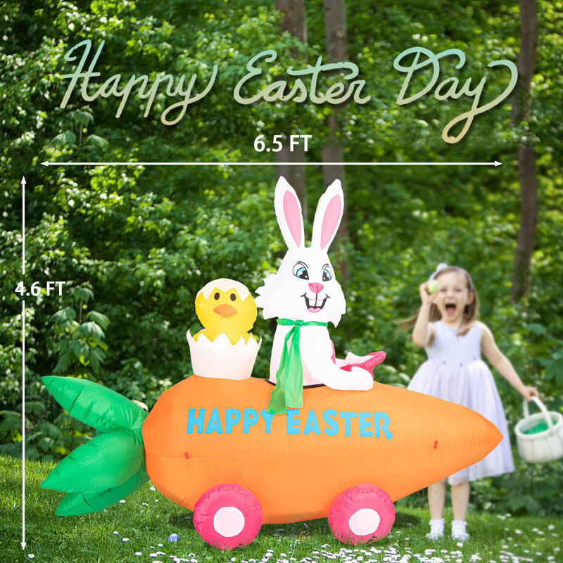 Voiture gonflable gonflable Happy Bunny