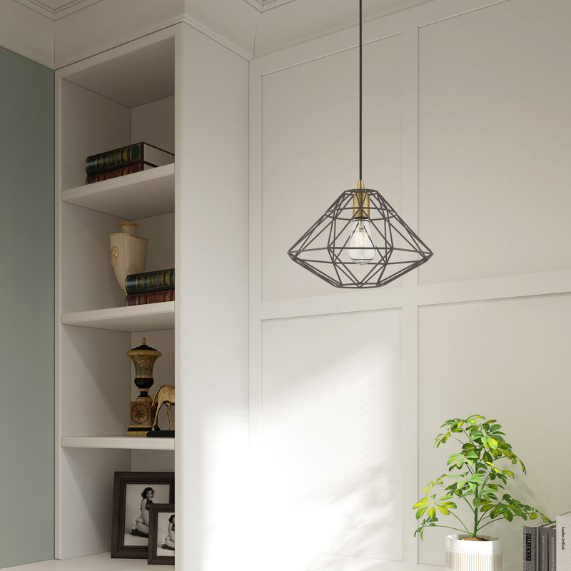 Maryrose 1 - Light Geometric Pendant, Bronze