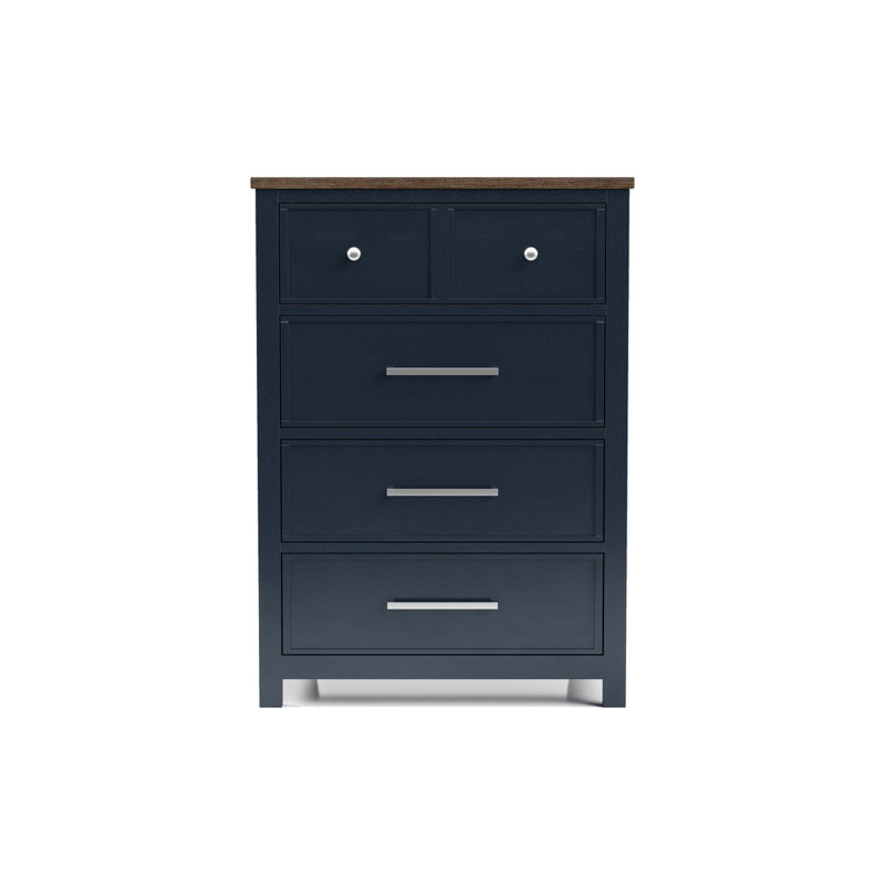 Commode de campagne moderne Pinetop, bleu / brun foncé, Bleu / brun foncé
