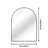 30X40 Inch  Metal Framed Arched Bathrrom Mirror For Wall. (Includes Mirror Only)-1308676730-1091581956