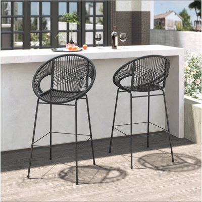 Tabouret de bar d'extérieur Ferrara, 2 pièces Ferrara
