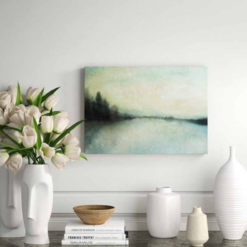 Scenery Landscape II Painting by Isabella Burton, Glass Coat, 24" W x 17" H x 1.5" D