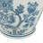 Porcelain Flower Vase with Floral Patterns - 9"Dia. x 11" - Blue /White
