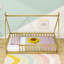 Lit simple au sol avec garde-corps et lattes-48702793