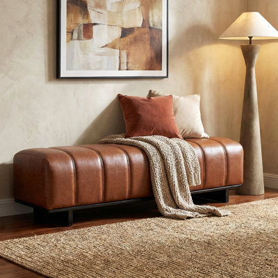 Herod Modern Upholstered Dining Bench with Rubber Wood Legs and Channel Tufting