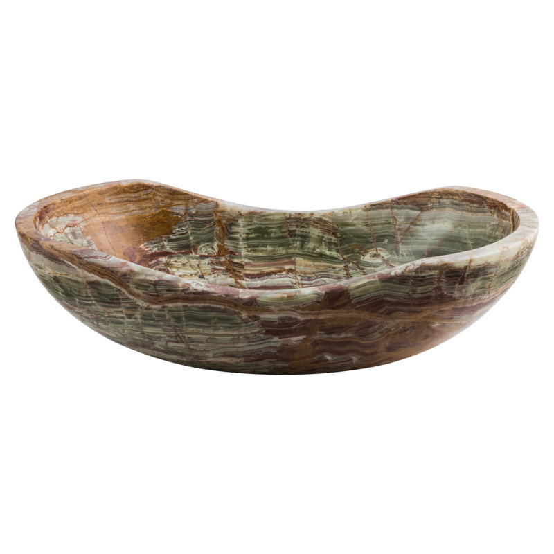 Belfry Bathroom Beyonce 730mm L x 520mm W Brown Stone Oval Sink