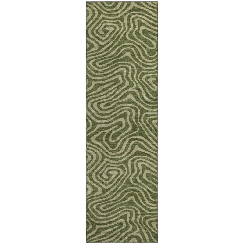 Premium Machine Washable Colmenero AMF1020 Swirls Rug, Runner 2'3" x 7'6"