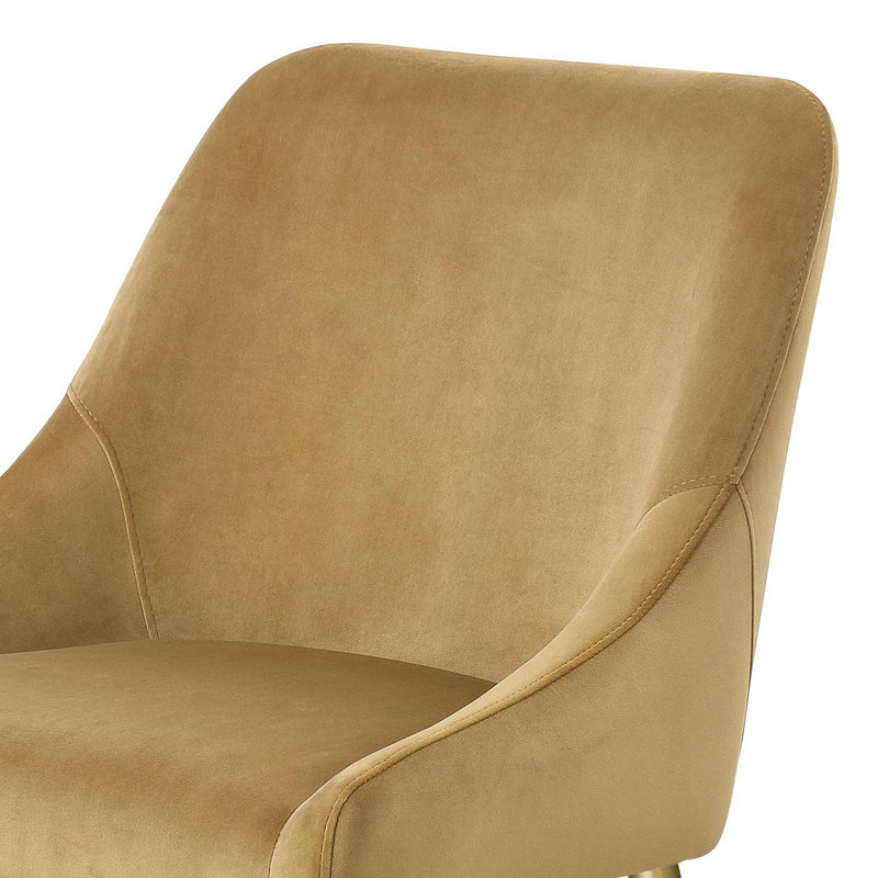 Chaise d'appoint rembourrée (ensemble de 2), Cognac