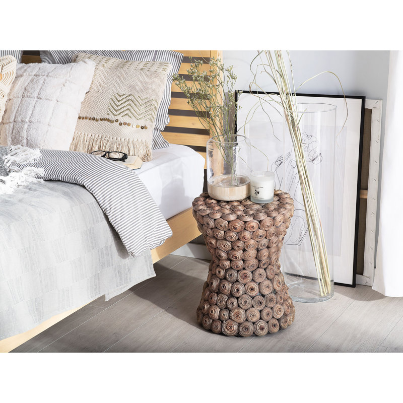Bozrah Solid Wood Drum End Table