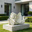 Enchanting Reclining Fairy Garden Statue with Bird