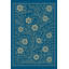Tapis jaune tissé à motif floral lavable Mosso-1086310106