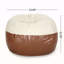 Pouf rond en fil de coton tricoté-114232209