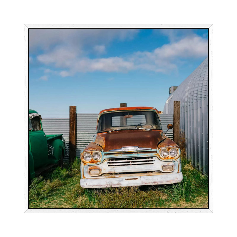 Marfa Ride II by Bethany Young - Print on Canvas, 45.72cm H x 45.72cm W x 3.81cm D, White Framed