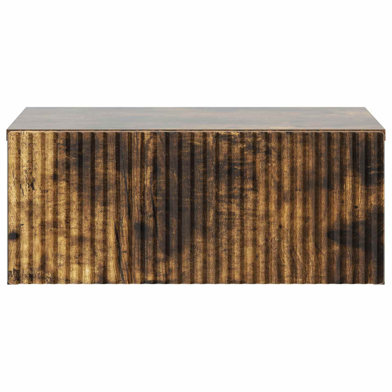 49cm W Manufactured Wood Bedside Table, Smoked Oak
