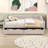 2 Drawers Upholstered Full Daybed with Sturdy Slats Support-1031950162