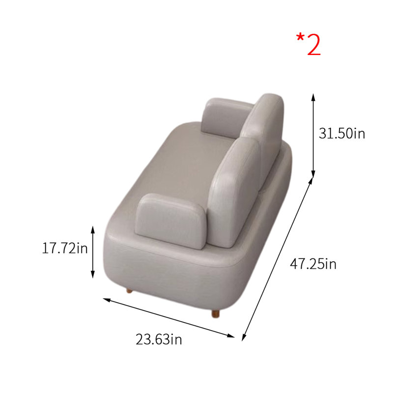 Banc rembourré en similicuir crème, Gris foncé
