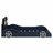 Wood Race Car-Shaped Platform Bed With LED And Upholstered Backrest-1327916432