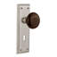 Brown Porcelain Interior Mortise Door Knob with New York Long Plate-1951914352