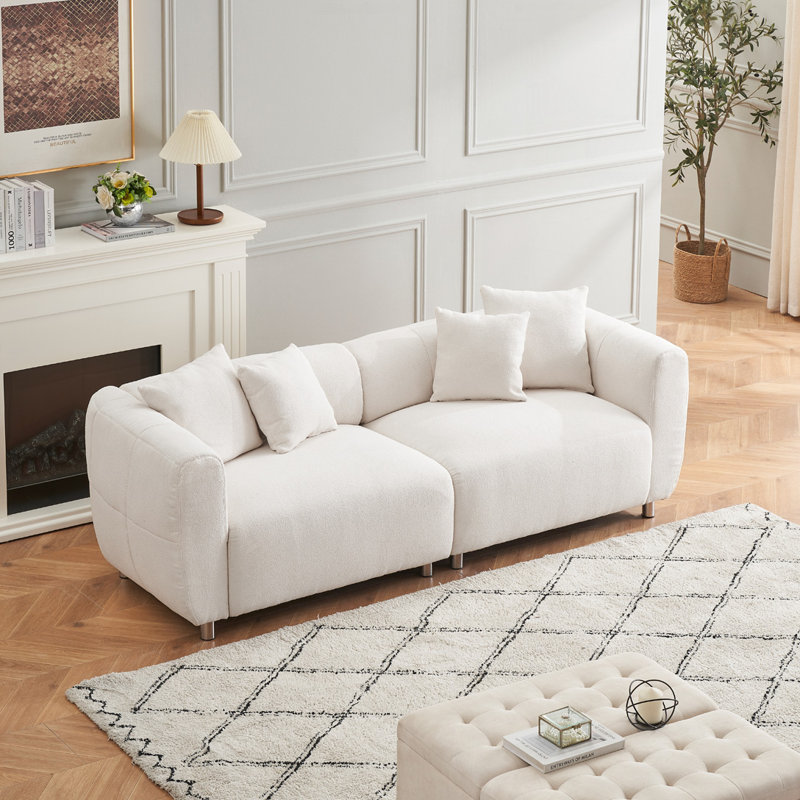 Canapé 3 places pour le salon, Beige