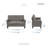 Laffey 56" Modern Upholstered Loveseat – Compact 2-Seater Sofa with Plush Cushions & Sturdy Wood Frame-1658132316
