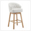 Ensemble de 2 tabourets de comptoir pivotants de 33,25 po, avec tabourets de bar à hauteur de comptoir avec structure en bois d'hévéa massif, dossier, repose-pieds, tabourets de bar sans accoudoir pour bar personnel, comptoir de cuisine-1404890530-1404890529