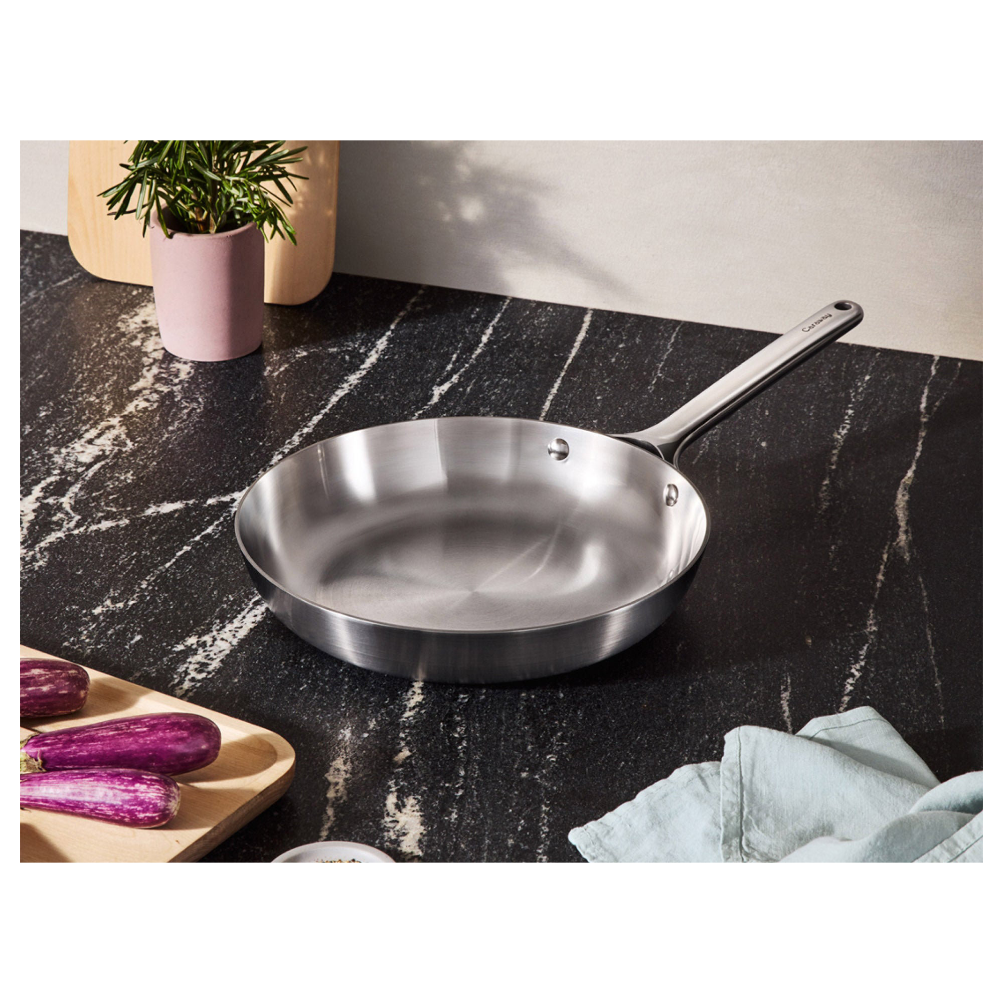 Caraway Stainless Steel Fry Pan, 10.5"
