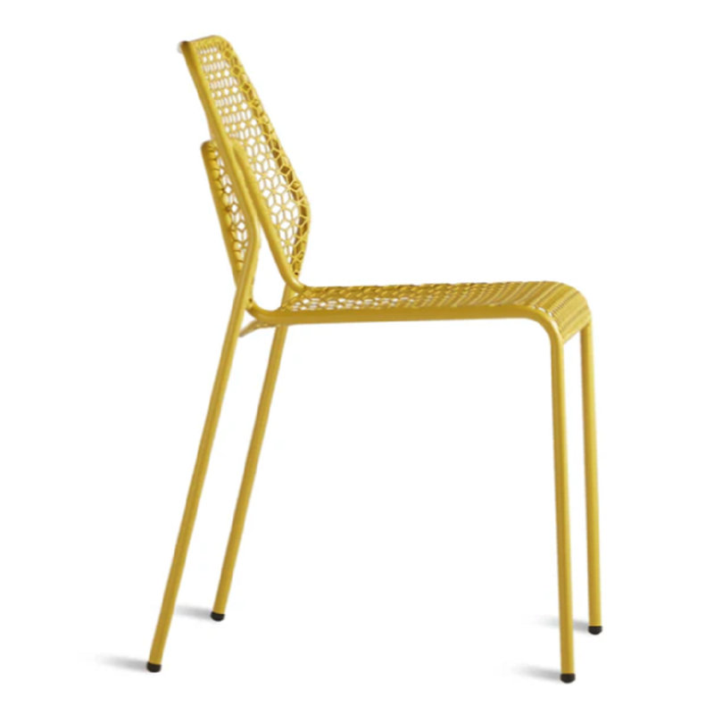 Hot Mesh Outdoor Dining Side Chair, Natural Yellow