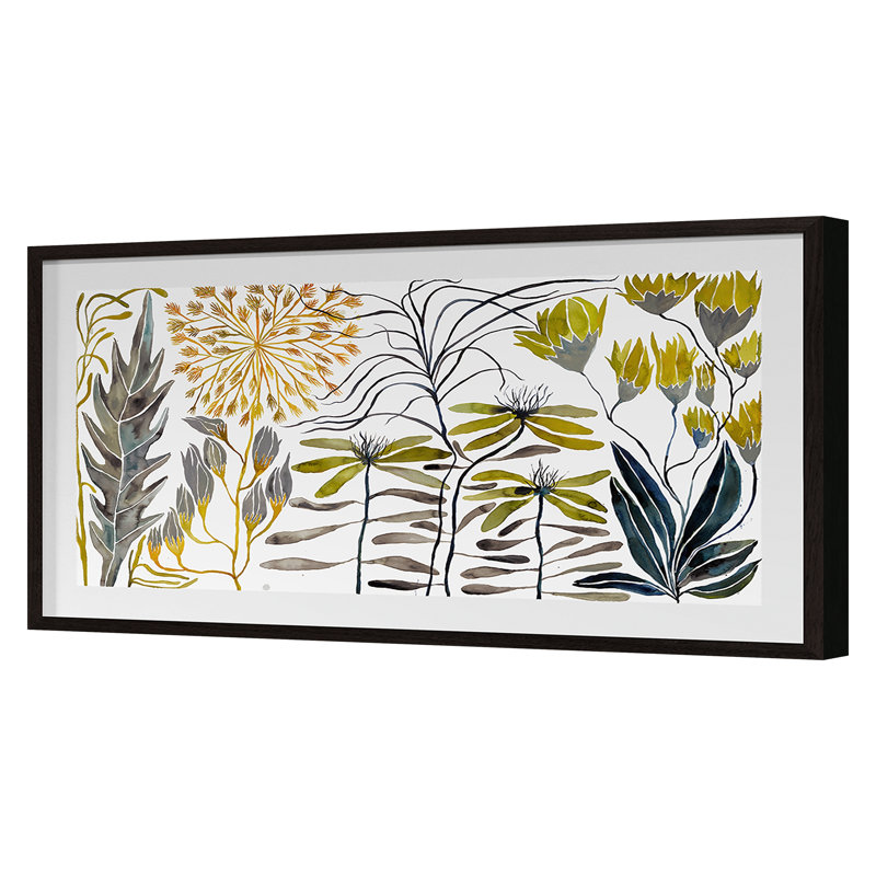 Wildflowers VI Print by Bigham, Judith, 27" H x 52" W, Gray Framed