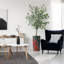 Arbre artificiel dans un pot de fleurs moderne, faux arbre en soie d'eucalyptus (décoration en pot et arbre)-1378564217-1405887909