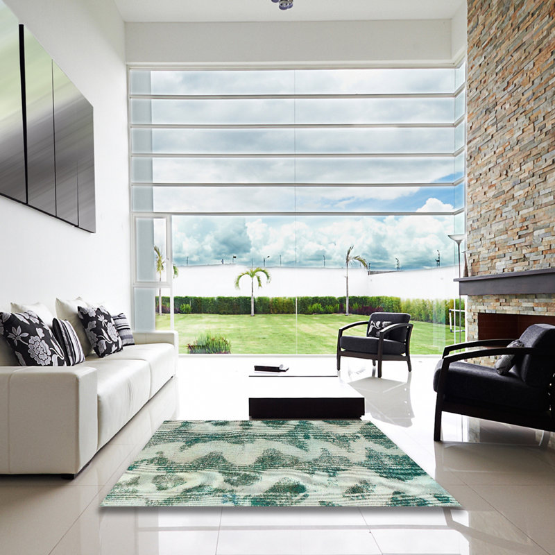 Abstract Indoor Rug, Square 5'