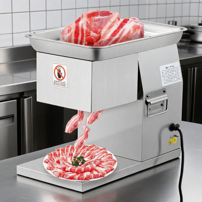 Trancheuse à viande électrique 800 W | Épaisseur réglable pour fromage, pain et rôtis