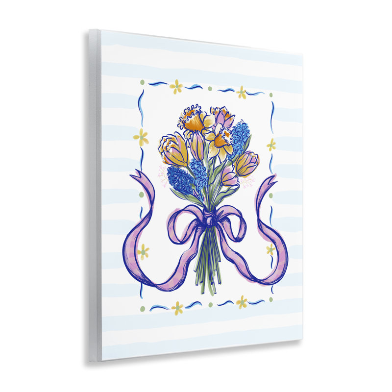 Plaque murale Spring Spring Ribbon Bouquet, design par Connie Summers